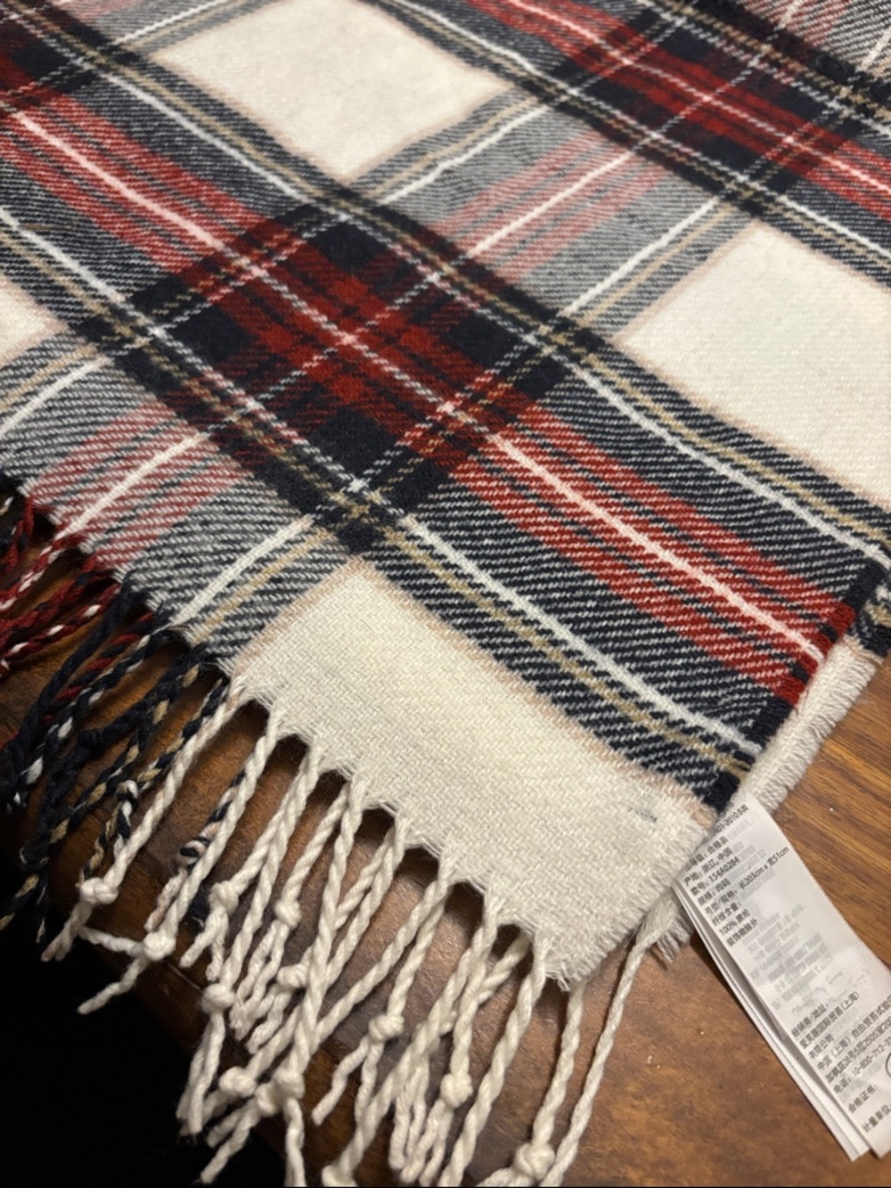 Abercrombie & Fitch Plaid Scarf 21” x 82”‎ Oversized Cozy UK Y2K